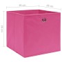 Aufbewahrungsboxen 4 Stück Vliesstoff rosa 28x28x28 cm von vidaXL, Aufbewahrungskörbe - Ref: Foro24-325203, Preis: 21,85 €, R...