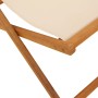 Silla de playa plegable madera maciza de eucalipto y tela beige de , Sillas de jardín - Ref: Foro24-366564, Precio: 55,99 €, ...