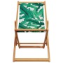 Folding beach chair made of solid eucalyptus wood and leaf fabric. by , Garden chairs - Ref: Foro24-366566, Price: 65,45 €, D...