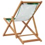 Folding beach chair made of solid eucalyptus wood and leaf fabric. by , Garden chairs - Ref: Foro24-366566, Price: 65,45 €, D...