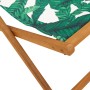 Folding beach chair made of solid eucalyptus wood and leaf fabric. by , Garden chairs - Ref: Foro24-366566, Price: 65,45 €, D...