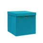 Storage boxes with lids 4 pcs baby blue 28x28x28 cm by vidaXL, Storage baskets - Ref: Foro24-325232, Price: 27,99 €, Discount: %