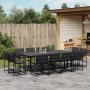 13-piece garden dining set with black textilene cushions by , Garden sets - Ref: Foro24-3295080, Price: 692,47 €, Discount: %