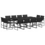 13-piece garden dining set with black textilene cushions by , Garden sets - Ref: Foro24-3295080, Price: 692,47 €, Discount: %