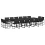 Garden dining set, 17 pieces, with black textilene cushions. by , Garden sets - Ref: Foro24-3295082, Price: 924,40 €, Discoun...