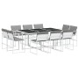 11-piece garden dining set with white textilene cushions by , Garden sets - Ref: Foro24-3295094, Price: 530,86 €, Discount: %