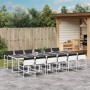 13-piece garden dining set with white textilene cushions by , Garden sets - Ref: Foro24-3295107, Price: 782,60 €, Discount: %