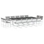 Garden dining set, 15 pieces, with white textilene cushions. by , Garden sets - Ref: Foro24-3295096, Price: 809,45 €, Discoun...