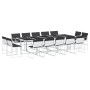 Garden dining set, 15 pieces, with white textilene cushions. by , Garden sets - Ref: Foro24-3295111, Price: 807,99 €, Discoun...