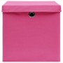 Aufbewahrungsboxen mit Deckel 4 Stück rosa 28x28x28 cm von vidaXL, Aufbewahrungskörbe - Ref: Foro24-325204, Preis: 22,97 €, R...