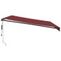 Toldo retráctil automático con luces LED burdeos 450x300 cm de , Toldos - Ref: Foro24-3310192, Precio: 491,04 €, Descuento: %