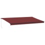 Manual retractable awning with LED lights burgundy 600x300 cm by , Awnings - Ref: Foro24-3310200, Price: 611,96 €, Discount: %