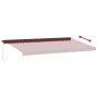 Manual retractable awning with LED lights burgundy 600x300 cm by , Awnings - Ref: Foro24-3310200, Price: 611,96 €, Discount: %