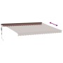 Automatic retractable awning with LED lights brown 450x300 cm by , Awnings - Ref: Foro24-3310214, Price: 491,04 €, Discount: %