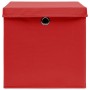 Storage boxes with lids 4 pcs red 28x28x28 cm by vidaXL, Storage baskets - Ref: Foro24-325220, Price: 28,99 €, Discount: %