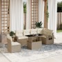 Set sofás de jardín 7 piezas y cojines ratán sintético beige de , Conjuntos de jardín - Ref: Foro24-3267938, Precio: 591,74 €...