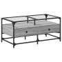 Mesa de centro tapa de vidrio acero gris Sonoma 98,5x50x45 cm de , Mesas de centro - Ref: Foro24-846047, Precio: 113,99 €, De...