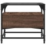 Mesa de centro con puertas de vidrio marrón roble 50x50x45 cm de , Mesas de centro - Ref: Foro24-846053, Precio: 73,91 €, Des...