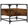 Glass top coffee table with smoked oak and steel, 50x50x45 cm. by , Coffee table - Ref: Foro24-846051, Price: 71,66 €, Discou...