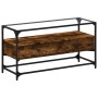 TV stand made of smoked oak wood and glass, measuring 98x35x51 cm. by , TV Furniture - Ref: Foro24-846066, Price: 88,35 €, Di...