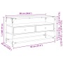 Mueble TV cristal y madera ingeniería roble ahumado 98x35x51 cm de , Muebles TV - Ref: Foro24-846066, Precio: 88,35 €, Descue...