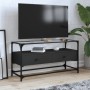 TV stand made of black glass and wood, 98x35x51 cm by , TV Furniture - Ref: Foro24-846064, Price: 90,98 €, Discount: %