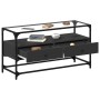 TV stand made of black glass and wood, 98x35x51 cm by , TV Furniture - Ref: Foro24-846064, Price: 90,98 €, Discount: %