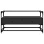 TV stand made of black glass and wood, 98x35x51 cm by , TV Furniture - Ref: Foro24-846064, Price: 90,98 €, Discount: %