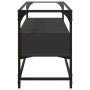 TV stand made of black glass and wood, 98x35x51 cm by , TV Furniture - Ref: Foro24-846064, Price: 90,98 €, Discount: %