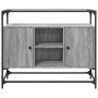 Glass and wood sideboard in gray Sonoma engineering 98x35x81 cm by , Sideboards - Ref: Foro24-846072, Price: 111,21 €, Discou...