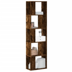 Librería de 5 niveles madera ingeniería roble ahumado de , Librerías y estanterías - Ref: Foro24-852784, Precio: 60,99 €, Des...