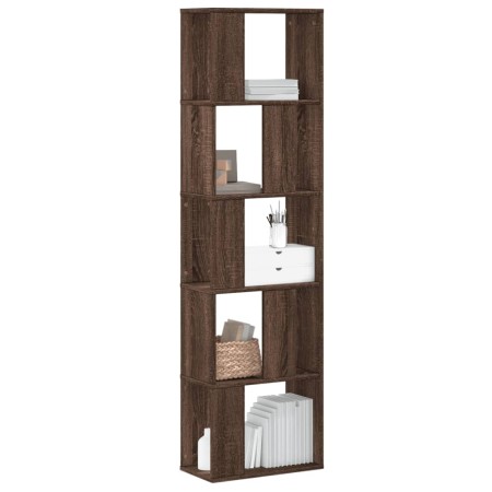 5-level engineered wood bookshelf in brown oak. by , Bookcases and shelves - Ref: Foro24-852786, Price: 62,86 €, Discount: %