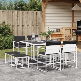 Gartensitzgruppe 9-teilig mit weißen Textilene-Kissen. von , Gartensets - Ref: Foro24-3295113, Preis: 330,99 €, Rabatt: %