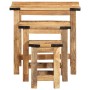 Stackable tables, set of 3, made of solid rough mango wood. by , Side tables - Ref: Foro24-358502, Price: 100,95 €, Discount: %