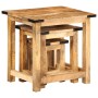 Stackable tables, set of 3, made of solid rough mango wood. by , Side tables - Ref: Foro24-358502, Price: 100,95 €, Discount: %