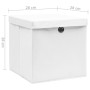 Storage boxes with lids 10 units white 28x28x28 cm by vidaXL, Storage baskets - Ref: Foro24-325210, Price: 59,41 €, Discount: %