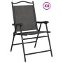 Folding garden chairs 8 pcs steel and gray melange textilene by , Garden chairs - Ref: Foro24-3157288, Price: 353,99 €, Disco...