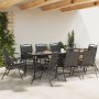 Folding garden chairs 8 pcs steel and gray melange textilene by , Garden chairs - Ref: Foro24-3157288, Price: 353,99 €, Disco...