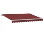 Toldo retráctil manual color burdeos 350x250 cm de , Toldos - Ref: Foro24-3215226, Precio: 411,76 €, Descuento: %