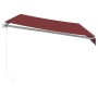 Toldo retráctil manual color burdeos 350x250 cm de , Toldos - Ref: Foro24-3215226, Precio: 411,76 €, Descuento: %