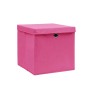 Cajas de almacenamiento con tapas 10 uds 28x28x28 cm rosa de vidaXL, Cestas para almacenaje - Ref: Foro24-325206, Precio: 58,...