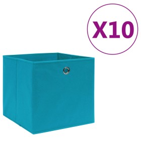 Aufbewahrungsboxen 10 Stück Vliesstoff babyblau 28x28x28 cm von vidaXL, Aufbewahrungskörbe - Ref: Foro24-325233, Preis: 40,99...