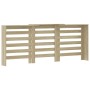 Radiator cover in Sonoma oak wood color, 205x21.5x83.5 cm. by , Accessories for heating radiators - Ref: Foro24-852719, Price...