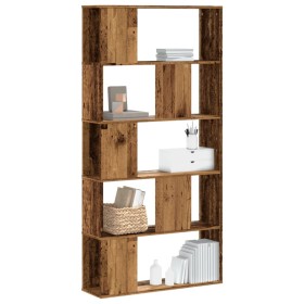 5-level antique wood bookshelf 80.5x23.5x162.5 cm by , Bookcases and shelves - Ref: Foro24-852778, Price: 80,99 €, Discount: %