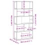 5-level antique wood bookshelf 80.5x23.5x162.5 cm by , Bookcases and shelves - Ref: Foro24-852778, Price: 80,76 €, Discount: %