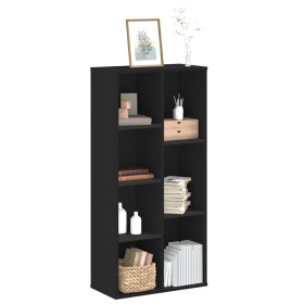 Estantería de madera de ingeniería negra 50x25x105 cm de , Librerías y estanterías - Ref: Foro24-852790, Precio: 58,47 €, Des...