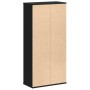 Estantería de madera de ingeniería negra 50x25x105 cm de , Librerías y estanterías - Ref: Foro24-852790, Precio: 60,46 €, Des...