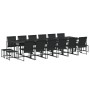 17-piece black textilene garden dining set by , Garden sets - Ref: Foro24-3295132, Price: 748,31 €, Discount: %