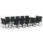 Juego de comedor de jardín 15 piezas textileno negro de , Conjuntos de jardín - Ref: Foro24-3295126, Precio: 759,99 €, Descue...