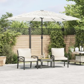 Garden umbrella with white steel pole 300x200x250 cm by , Umbrellas - Ref: Foro24-4005096, Price: 100,99 €, Discount: %